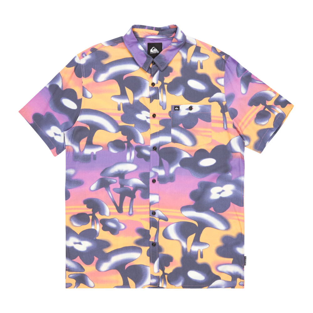 Quiksilver - Safe Paradise SS - Vintage Violet Biophilia  - Kurzarmhemd