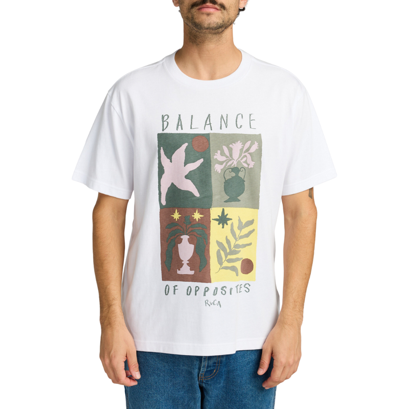 RVCA - Nature Display SS Tee - White - T-Shirt