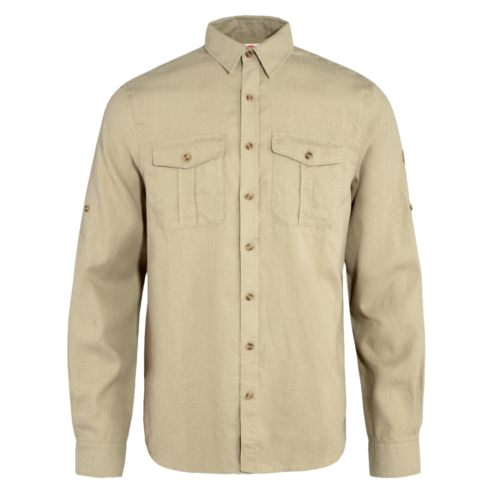 FjällRäven - Övik Travel Shirt LS M - Sand Stone - Langarmhemd