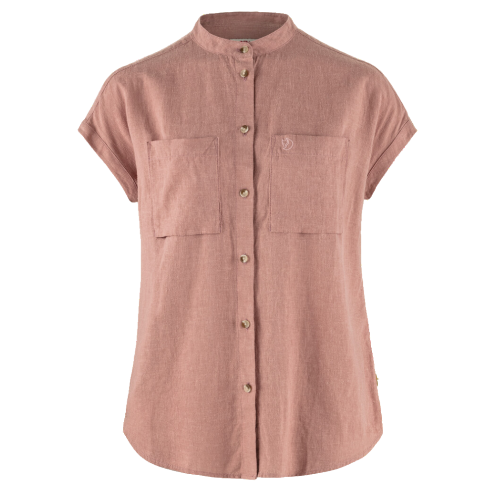 FjällRäven - Övik Hemp Shirt SS W - Dusty Rose - Bluse