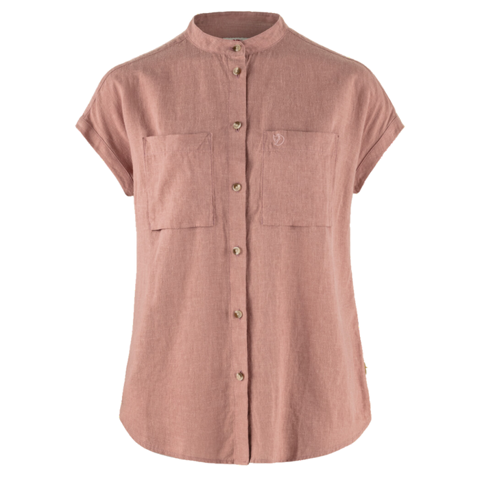 FjällRäven - Övik Hemp Shirt SS W - Dusty Rose - Bluse