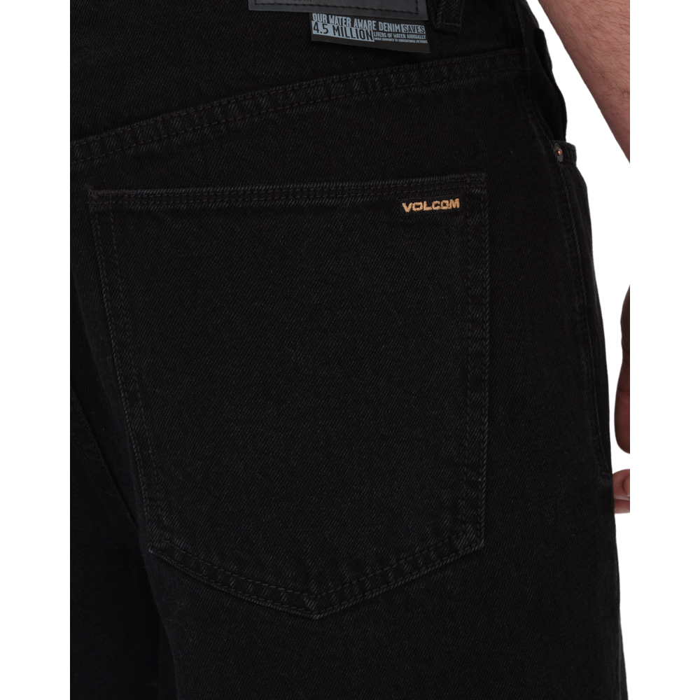 Volcom - Billow Denim Short - Black - Baggy Short