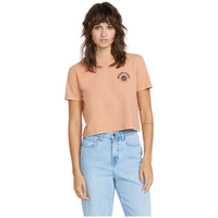 Volcom - Dial Crop Tee - Sand Brown - Crop Top