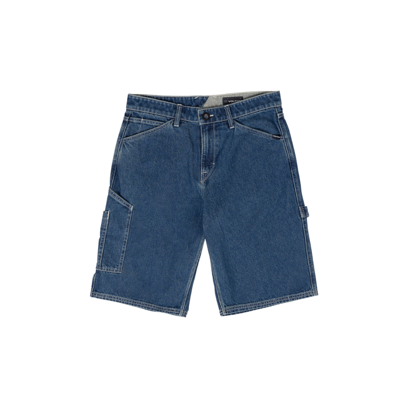 Volcom - Labored Denim Utility Short - Indigo Ridge Wash - Baggy Short