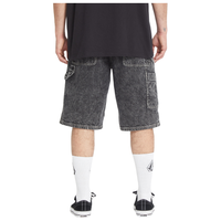 Volcom - Labored Denim Utility Short - Light Acid Black - Baggy Short