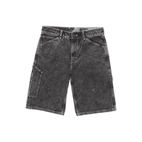 Volcom - Labored Denim Utility Short - Light Acid Black - Baggy Short