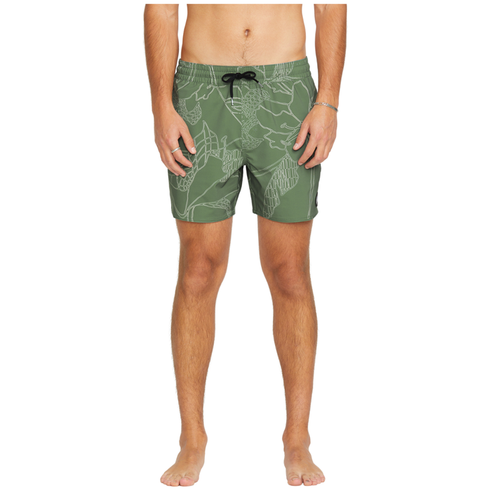 Volcom - Lido Print Trunk 16 - Light Olive - Swimshort