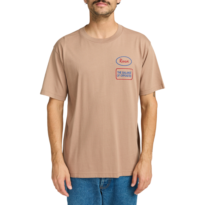 RVCA - Rvca Logo SS Tee - Sonora Brown - T-Shirt