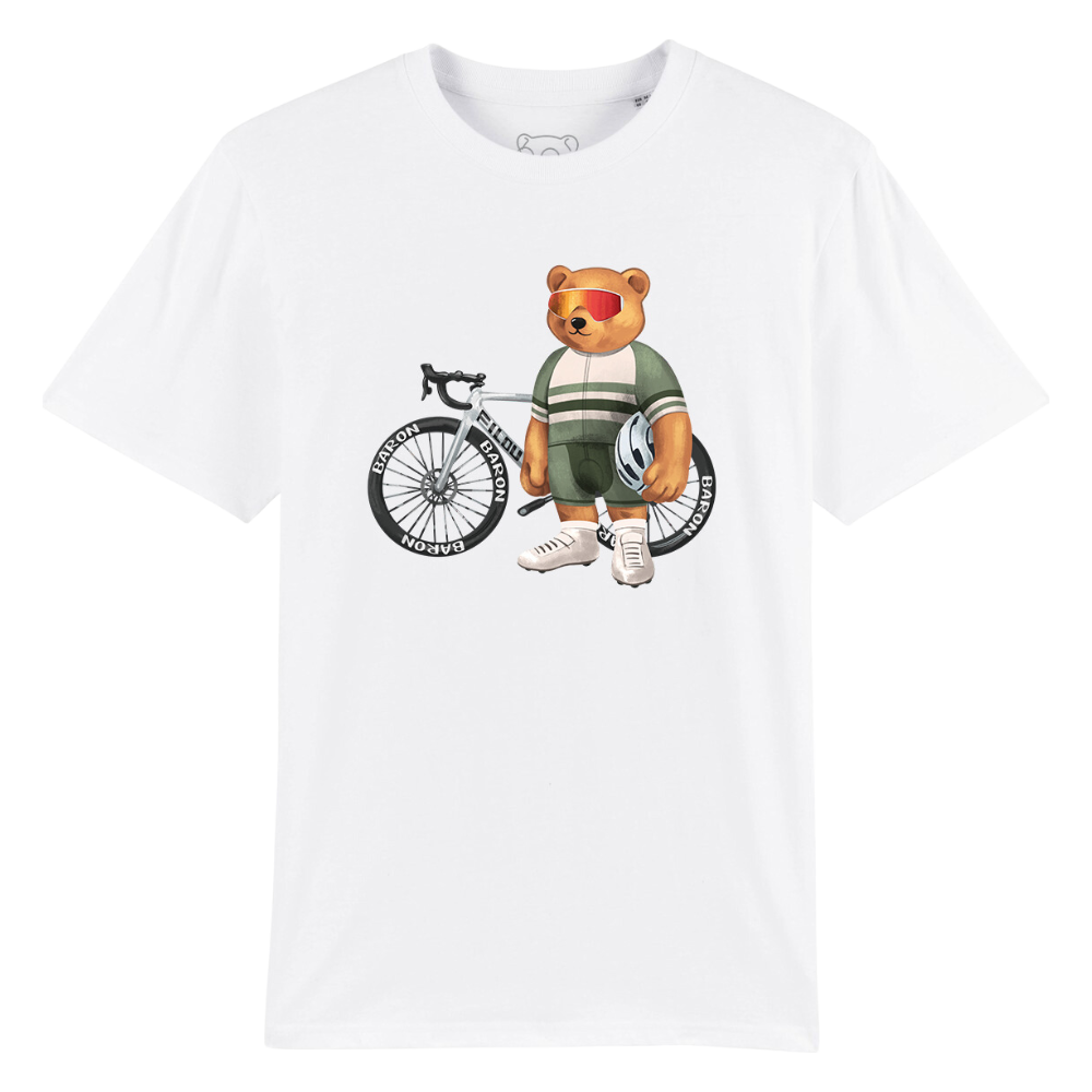 BaronFilou - The Racing Cyclist Organic T-Shirt - White - T-Shirt