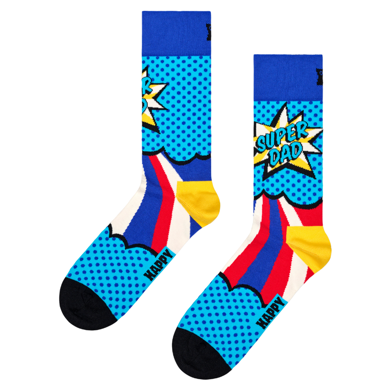 Happy Socks  - Super Dad Sock - Blue - Socken