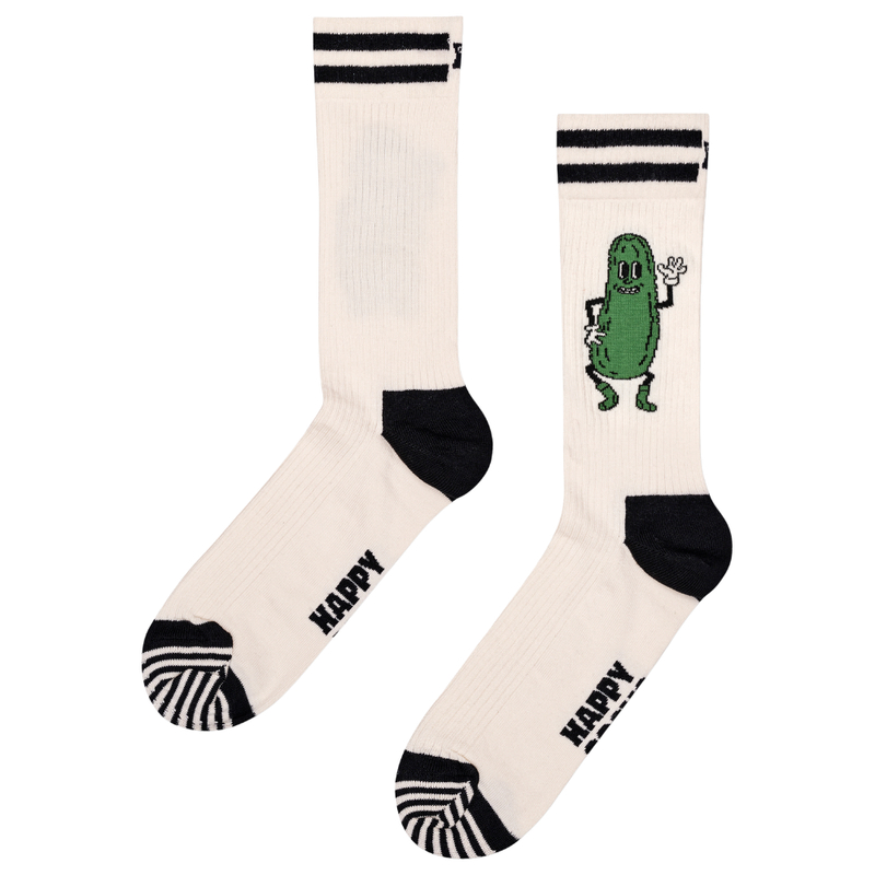 Happy Socks  - Pickles Sock - White - Socken