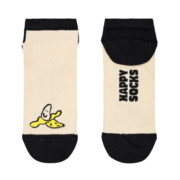 Happy Socks  - Banana Low Sock - White - Socken