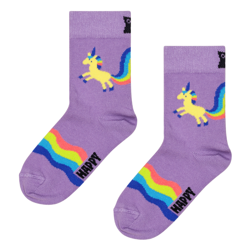 Happy Socks  - Kids Rainbow Tail Sock - Purple - Socken