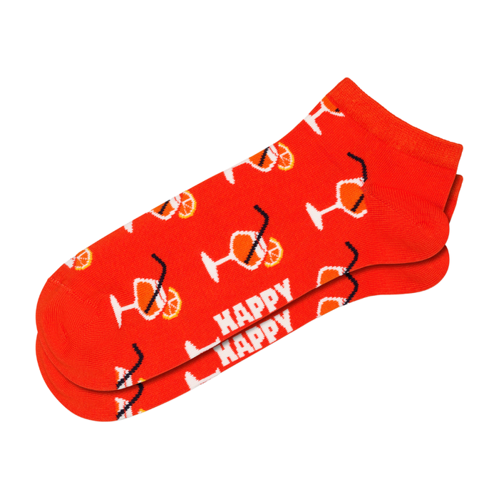 Happy Socks  - Orange Spritz Low Sock - Dark Orange - Socken