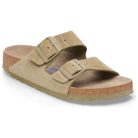 Birkenstock - Arizona Soft Footbed Suede Leather - Faded Khaki - Sandale