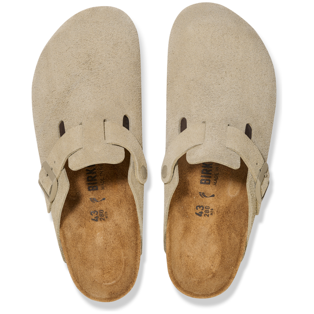 Birkenstock - Boston Suede Leather - Faded Khaki - Sandale