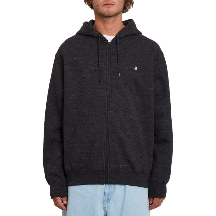 Sngl Stn Zip Fleece - Volcom - Heather Black - Zip Hoodie