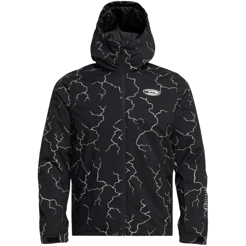 High In The Hood Printed Yth - Quiksilver - High Energy Black Reflective - Snowboard-Jacke