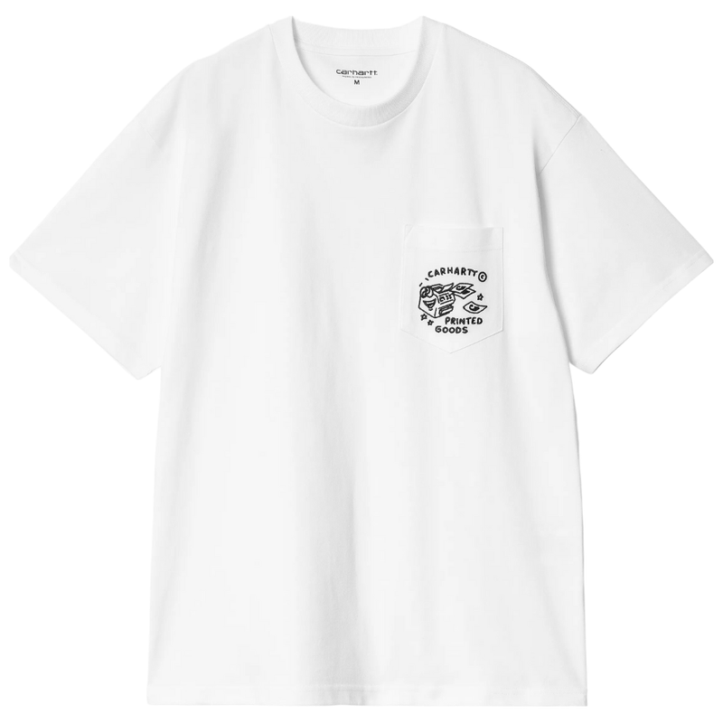 S/S Fragments Pocket T-Shirt - Carhartt - WHITE/BLACK - T-Shirt