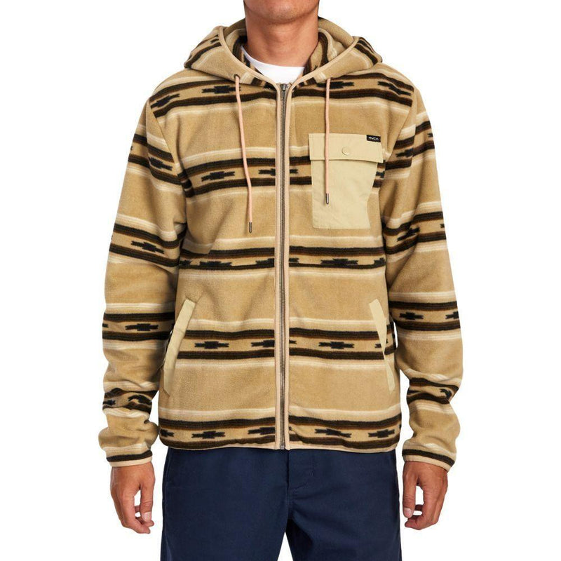 Hawthorne Fleece - RVCA - Burlap - Zip Hoodie