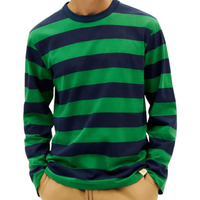 BLUE NIGHT STRIPES EMILIO T-SHIRT - Thinking Mu - Multicolor -  T-Shirt Langarm