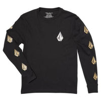 DEADLY STONE - VOLCOM - BLACK - T-Shirt Langarm