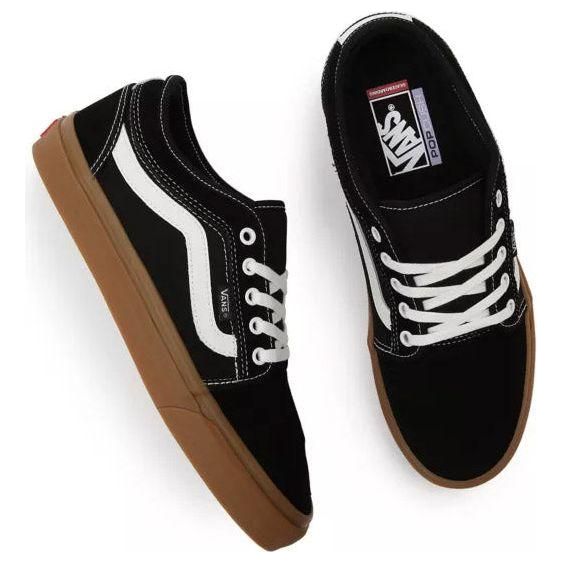 MN Chukka Low Sidestripe - Vans - Black/Gum - Skateschuh