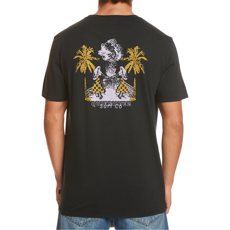 URBAN VOLCANO TEES - Quiksilver - Black - T-Shirt