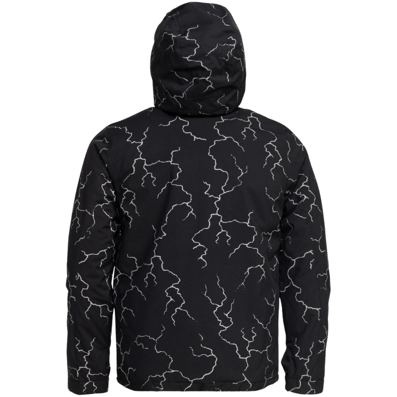 High In The Hood Printed Yth - Quiksilver - High Energy Black Reflective - Snowboard-Jacke