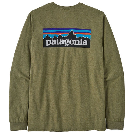 Patagonia - Ms L/S P-6 Logo Responsibili-Tee - Buckhorn Green - T-Shirt Langarm