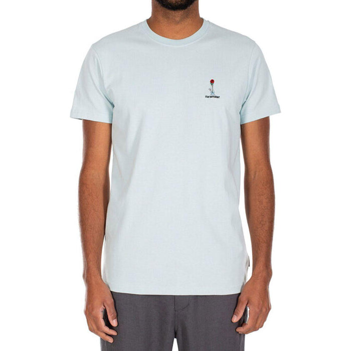 Rosebong Emb Tee - Sky Grey