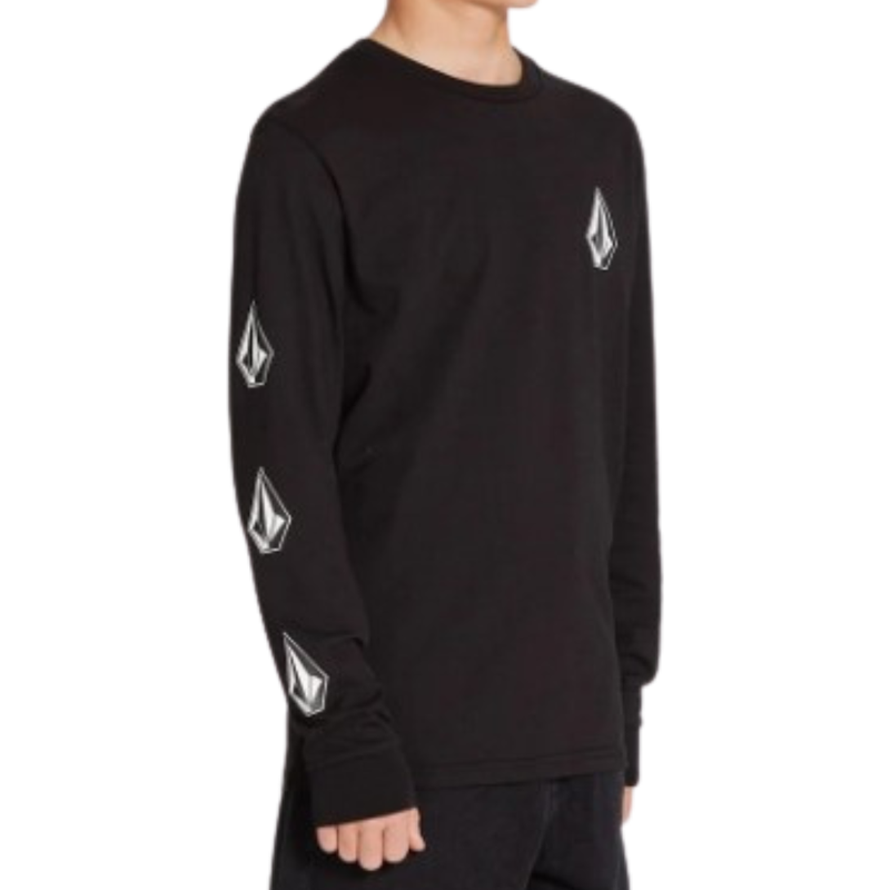 ICONIC STONE BSC LST - Volcom - BLACK - T-Shirt Langarm