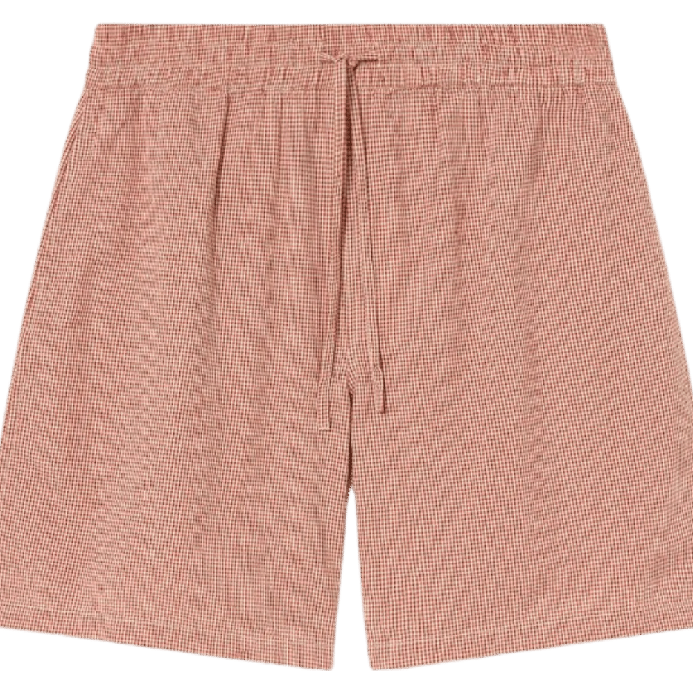 VICHY SEERSUCKER HENRY SHORTS - Thinking Mu - Clay Red - Short