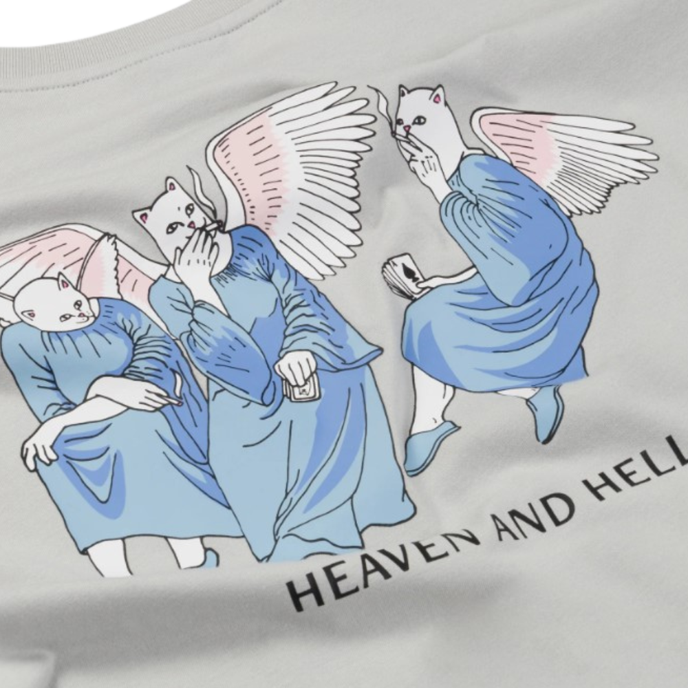 HEAVEN AND HELL TEE - Rip N Dip - GREY - T-Shirt