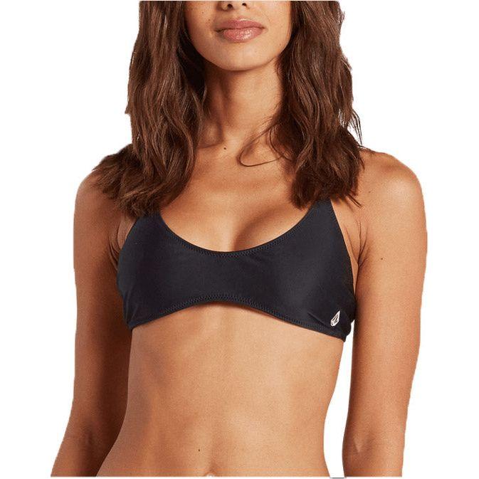 Simply Solid Scoop - Volcom - Black - Bikini Top