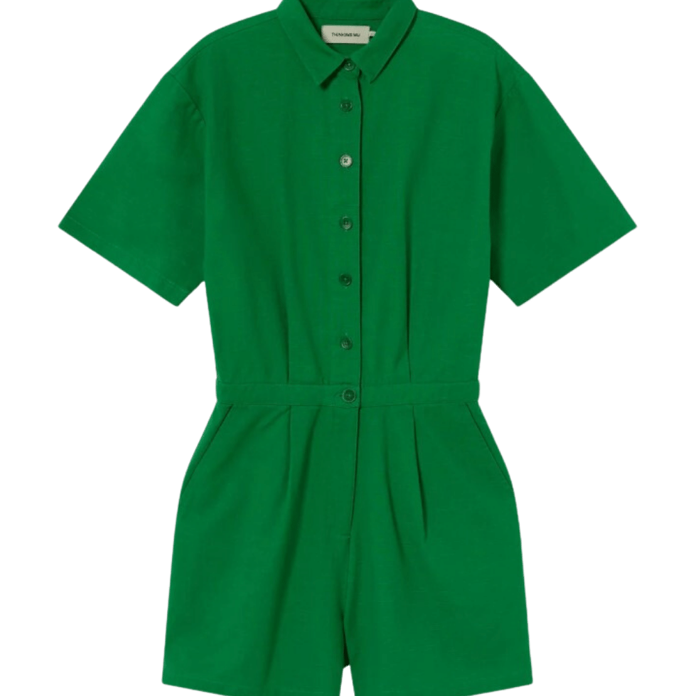 CLOVER GREEN AGATA JUMPSUIT - Thinking Mu - Green - Jumpsuit	