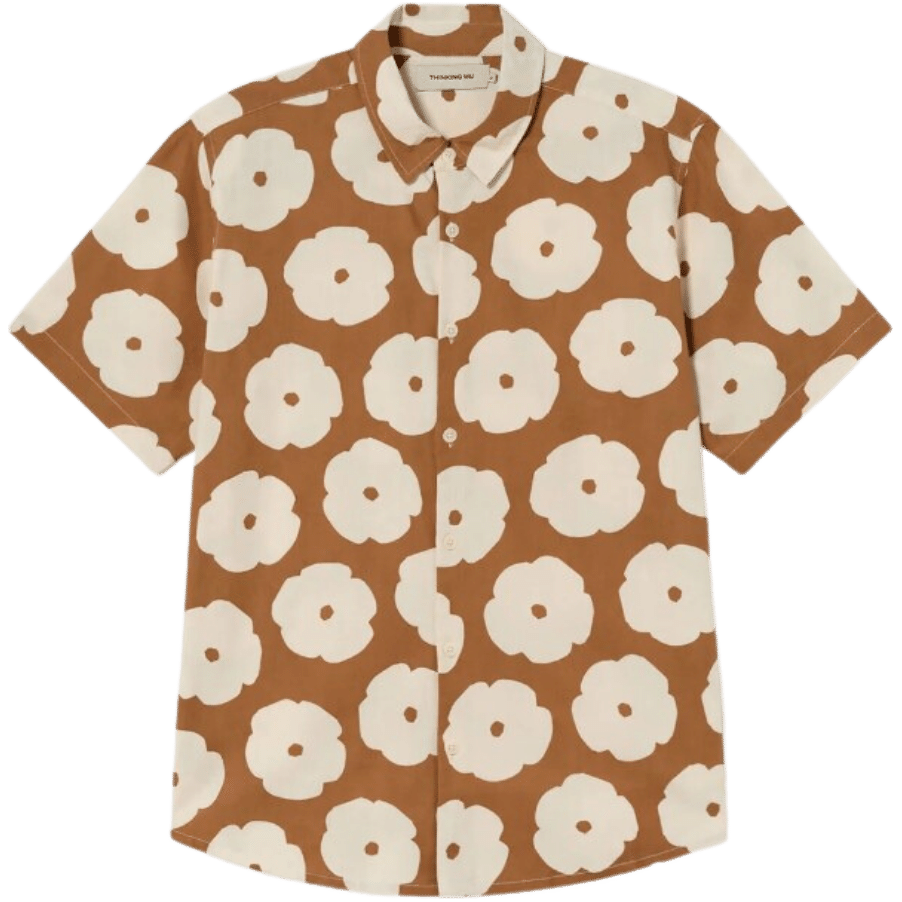 POPPY TOM SHIRT - Thinking Mu - Egypt Brown -  Kurzarmhemd