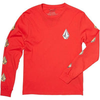 DEADLY STONE - VOLCOM - Fiery Red - T-Shirt Langarm