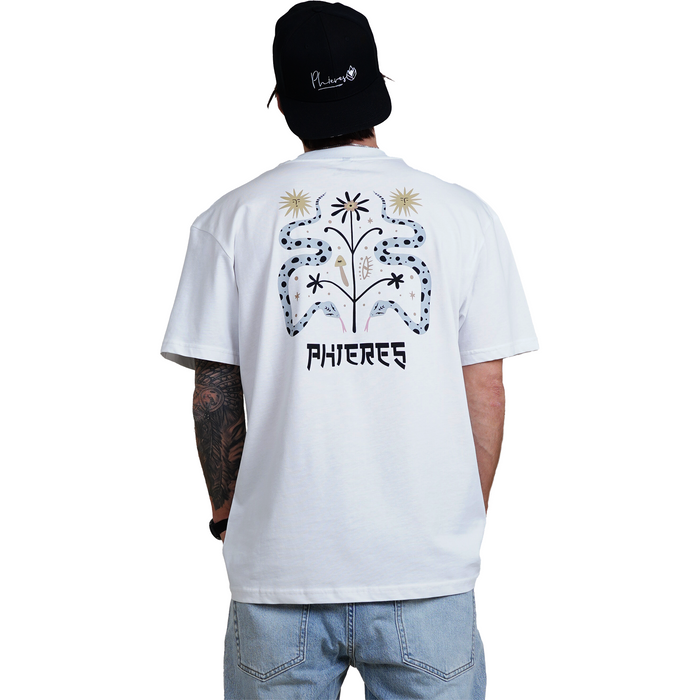 Snaphlower Tee - Phieres - Bright White - T-Shirt