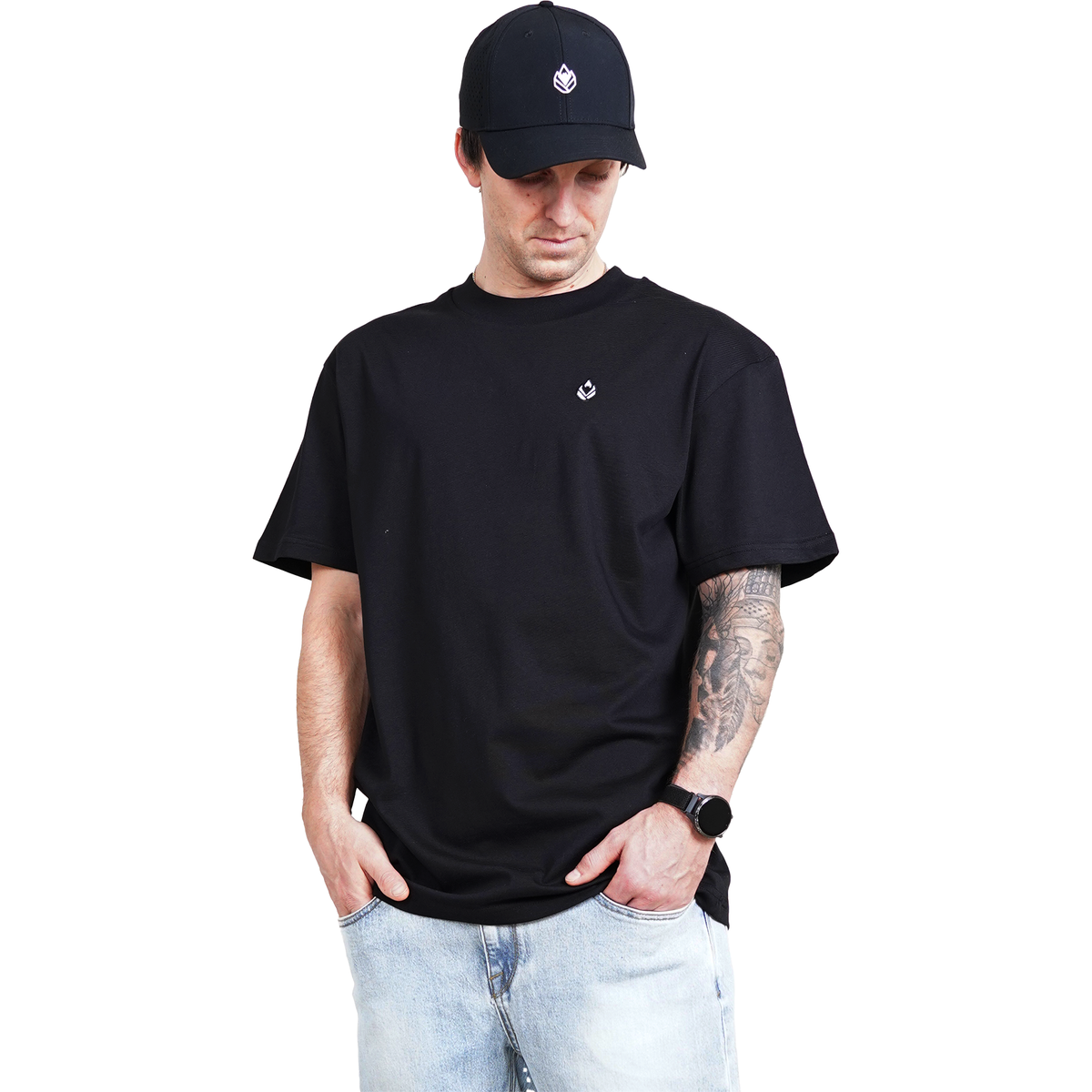 Lotuph Logo Tee - Phieres - Black - T-Shirt