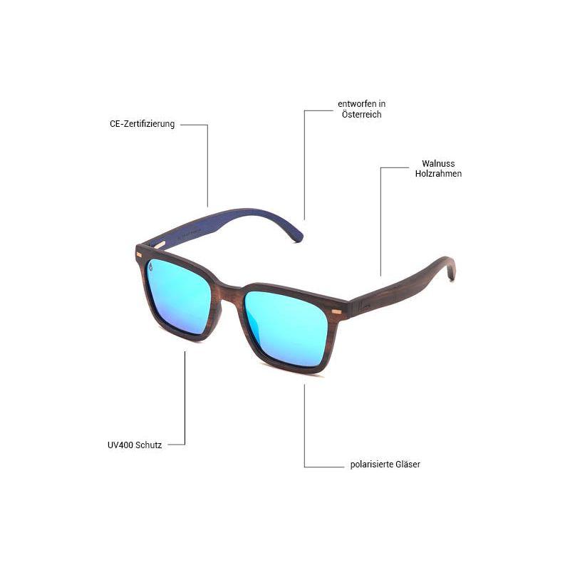 Phell Awaits -Phieres-Wood/Blue Mirror-Sonnenbrille