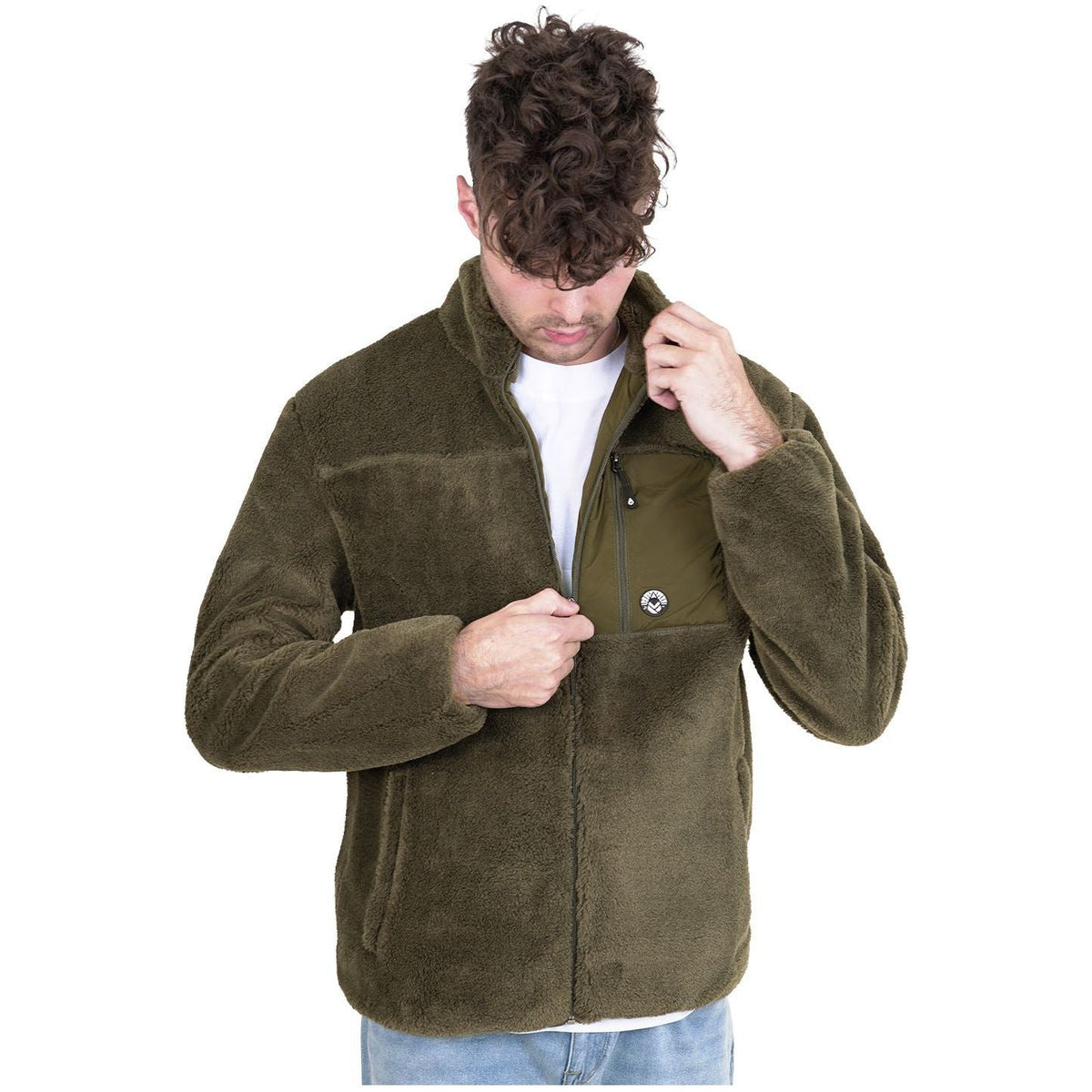 Pherisem Zip - Phieres - Olive - 2nd Layer Fleece