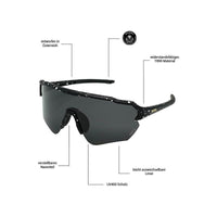 Sandgraiph Ltd - Phieres - Mtt BLK Wht Splatter - Technische Sonnenbrille