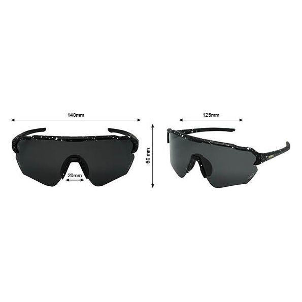 Sandgraiph Ltd - Phieres - Mtt BLK Wht Splatter - Technische Sonnenbrille