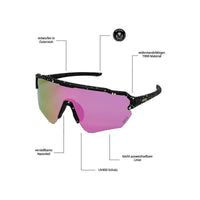 Sandgraiph Ltd - Phieres - Mtt Blk White Splatt - Technische Sonnenbrille