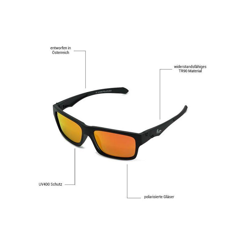 Archerph - Phieres - Matt Black-Red Mirro - Sonnenbrille