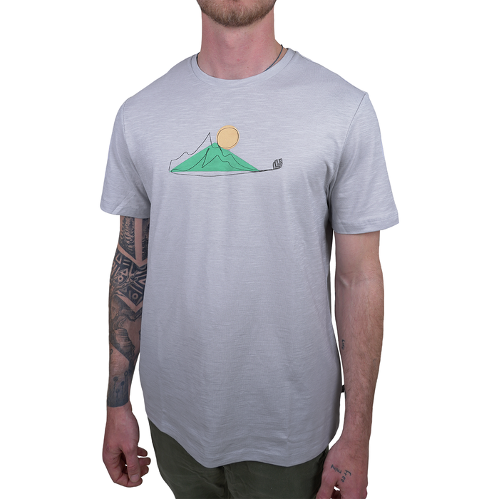 BN Sunset Leaf Tee - Benon Conform - Light Grey - T-Shirt