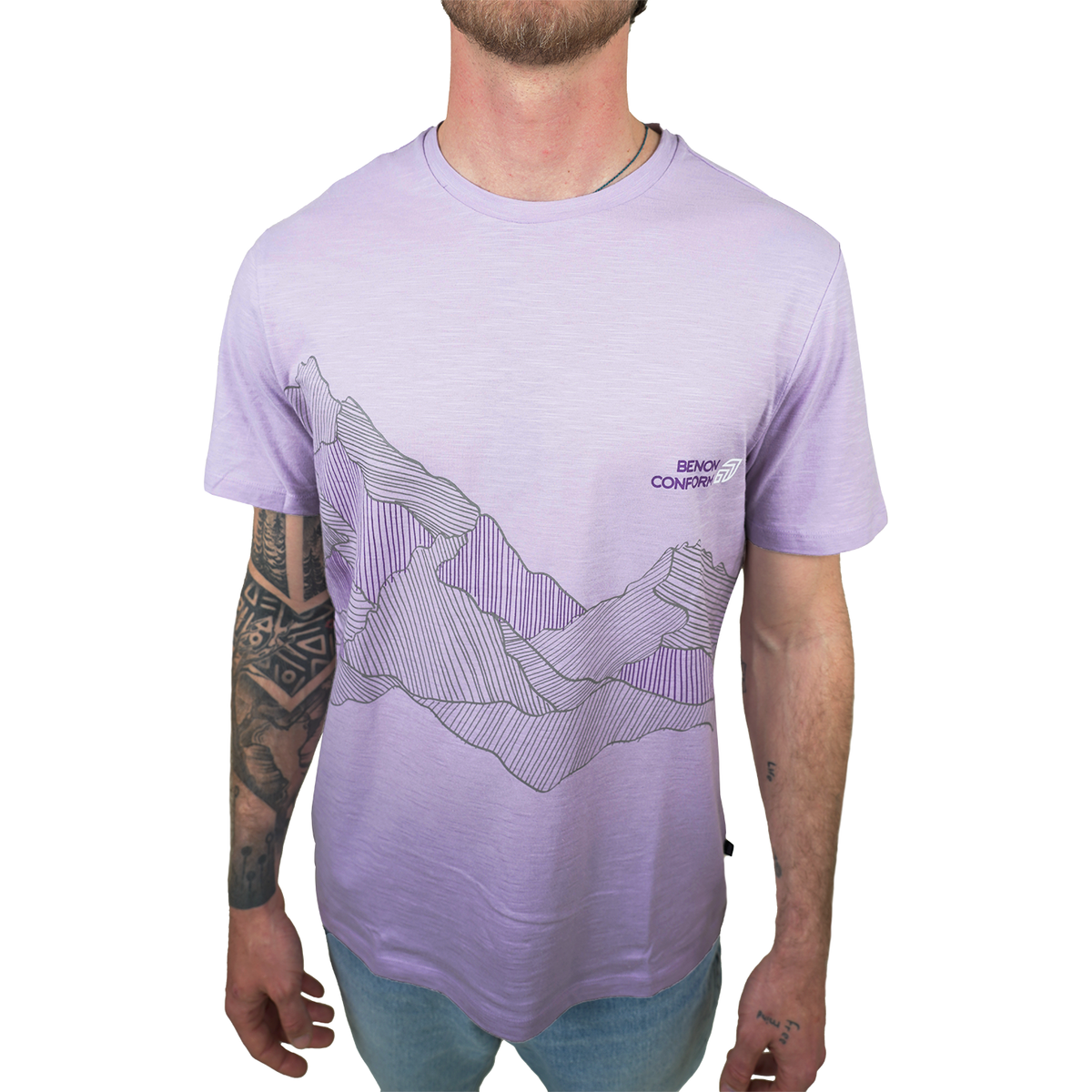 BN Mtn Shadows Tee - Benon Conform - Soft Lilac - T-Shirt