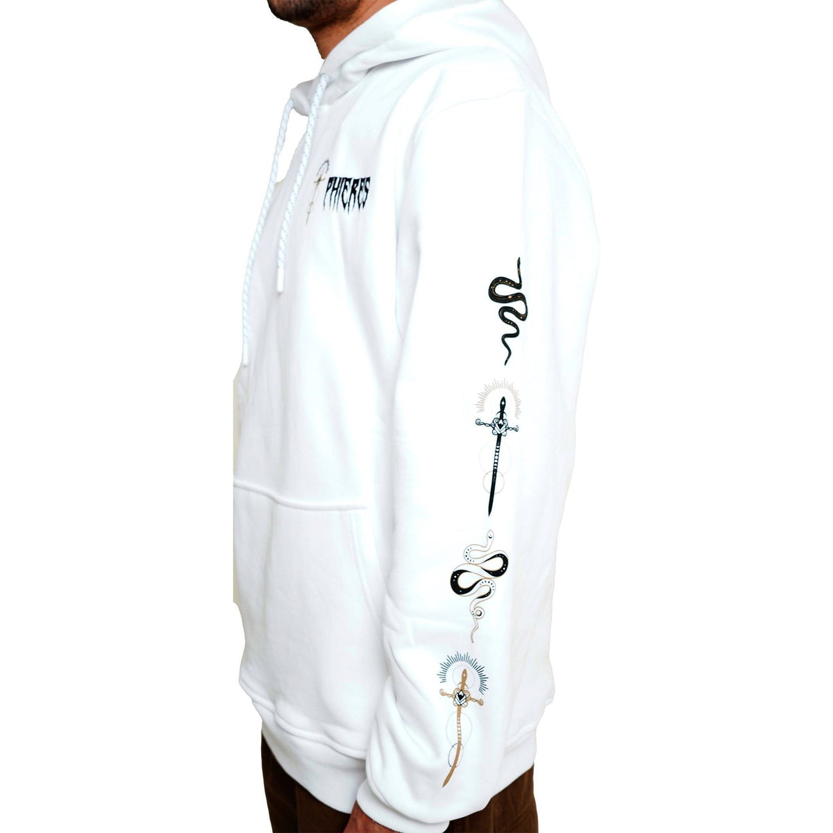 Swordiph II Hood - Phieres - Bright White - Kapuzenpulli