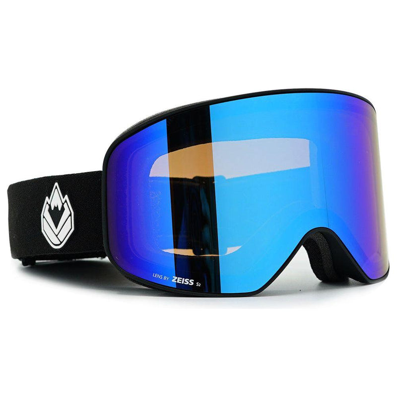 Conphroier - Phieres - Matt Black Blue Mirror - Schneebrille verspiegelt